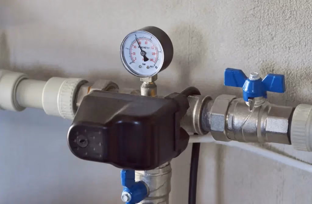 Manomètre indiquant la pression dans des tuyaux